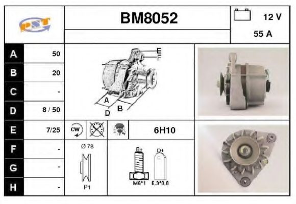 BM8052 SNRA Alternator