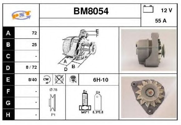 BM8054 SNRA Alternator