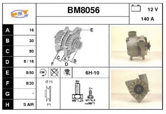 BM8056 SNRA Alternator
