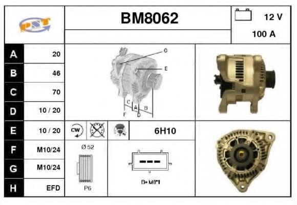 BM8062 SNRA Alternator Alternator