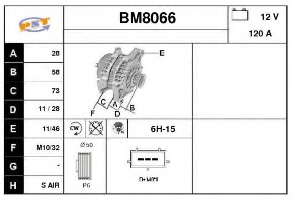BM8066 SNRA Alternator
