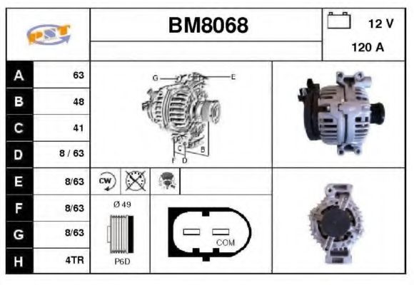BM8068 SNRA Alternator Alternator
