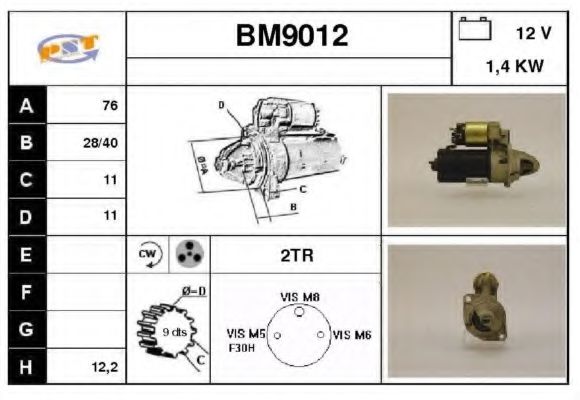 BM9012 SNRA Starter System Starter