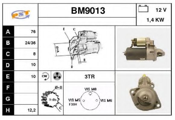 BM9013 SNRA Starter System Starter