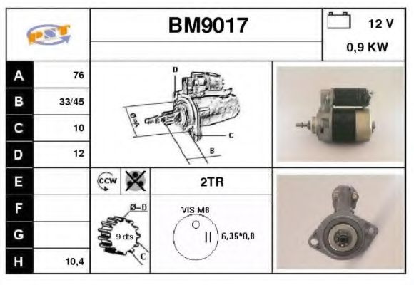 BM9017 SNRA Starter