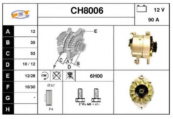 CH8006 SNRA Alternator Alternator