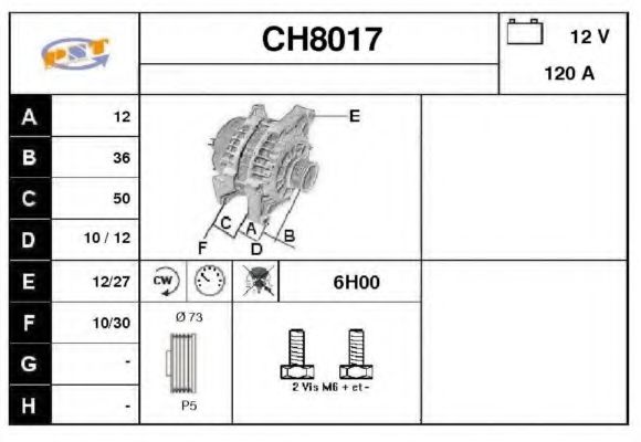 CH8017 SNRA Alternator