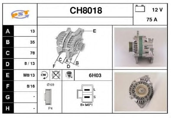 CH8018 SNRA Alternator Alternator