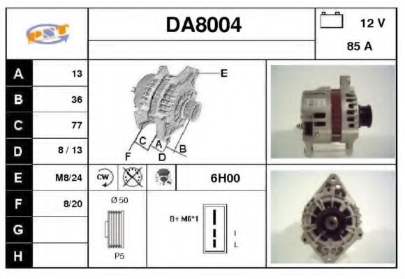 DA8004 SNRA Alternator Alternator