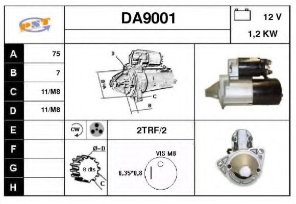 DA9001 SNRA Steering Steering Gear