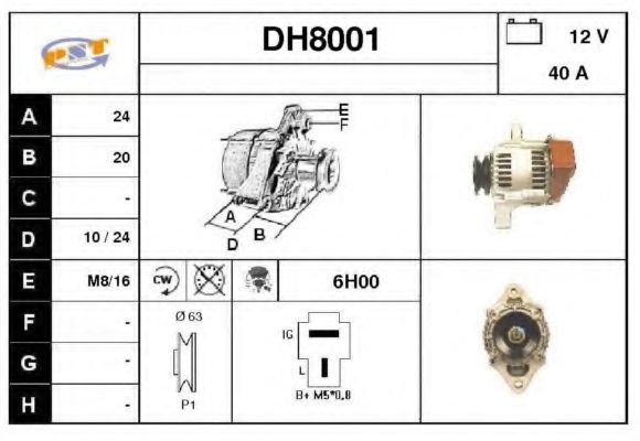 DH8001 SNRA Alternator