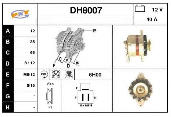 DH8007 SNRA Alternator Alternator