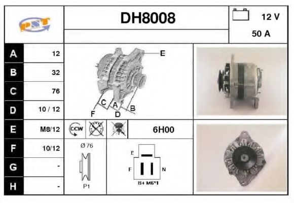 DH8008 SNRA Alternator