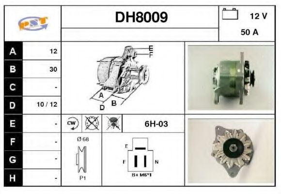 DH8009 SNRA Alternator