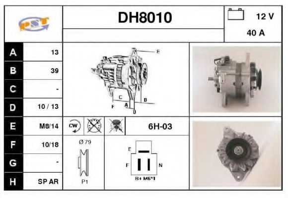 DH8010 SNRA Crankshaft Drive Piston Ring Kit