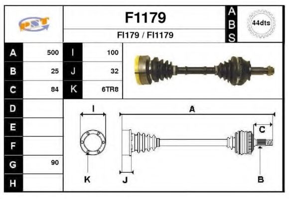 F1179 SNRA Drive Shaft