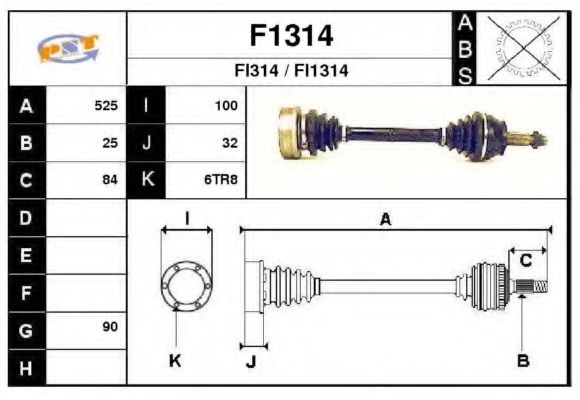 F1314 SNRA Drive Shaft