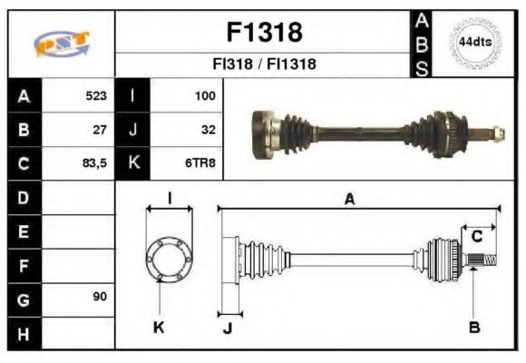 F1318 SNRA Drive Shaft