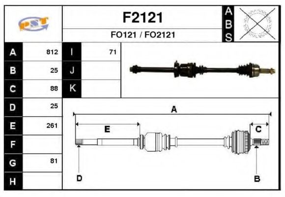 F2121 SNRA Antriebswelle