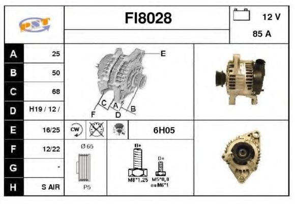FI8028 SNRA Alternator Alternator