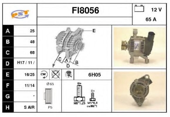 FI8056 SNRA Alternator
