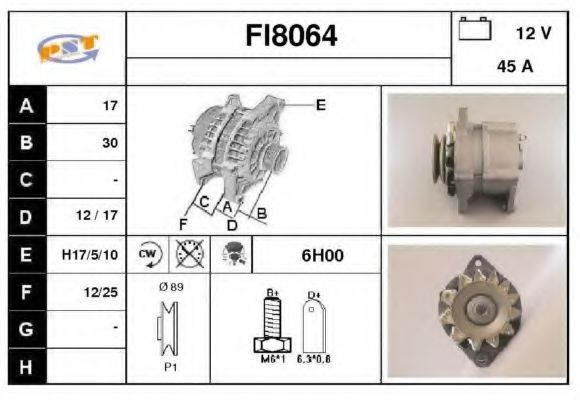 FI8064 SNRA Alternator