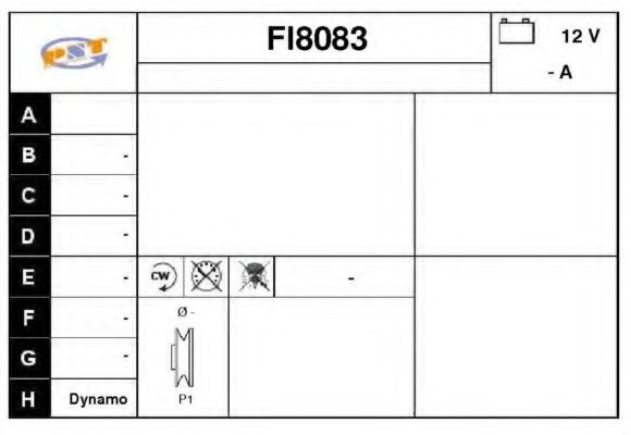 FI8083 SNRA Alternator Alternator
