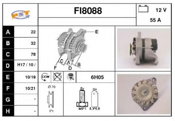 FI8088 SNRA Alternator Alternator