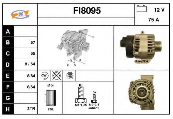 FI8095 SNRA Alternator Alternator