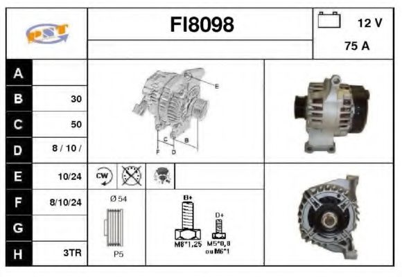 FI8098 SNRA Alternator Alternator