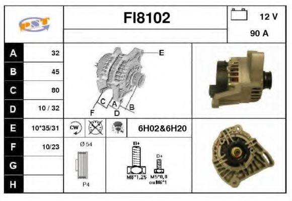 FI8102 SNRA Alternator