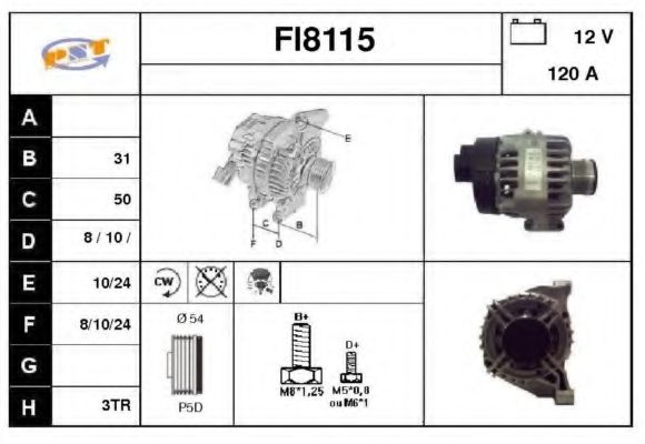 FI8115 SNRA Alternator Alternator