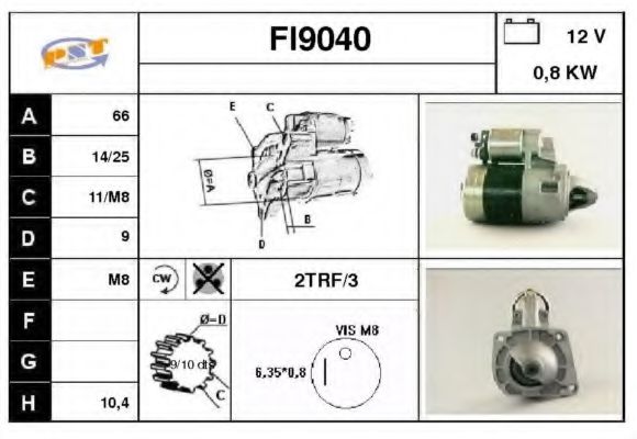 FI9040 SNRA Starter System Starter