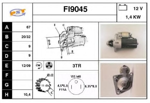FI9045 SNRA Starter System Starter