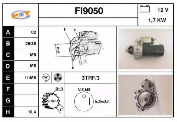 FI9050 SNRA Рулевое управление Рулевой механизм