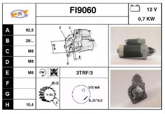 FI9060 SNRA Tensioner Pulley, timing belt
