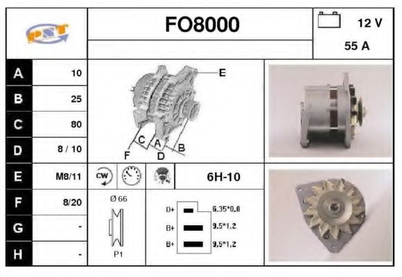 FO8000 SNRA Alternator Alternator