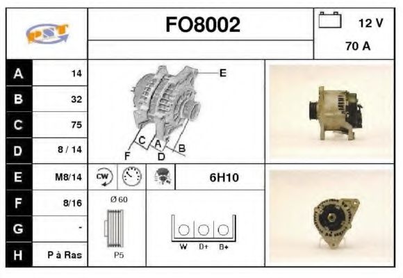 FO8002 SNRA Alternator