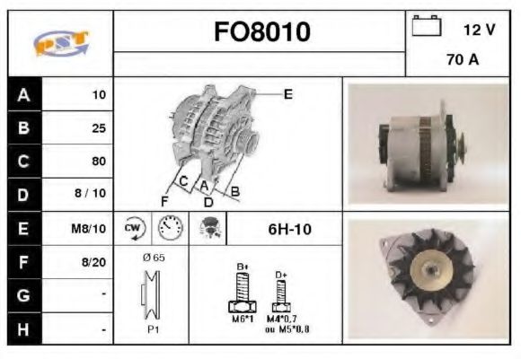 FO8010 SNRA Alternator
