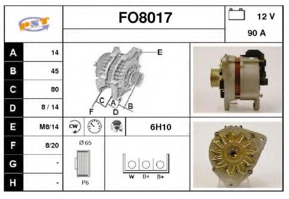 FO8017 SNRA Alternator