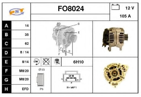 FO8024 SNRA Alternator Alternator