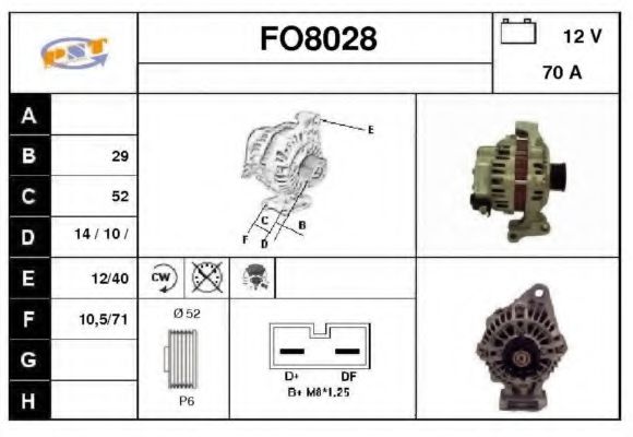 FO8028 SNRA Alternator Alternator