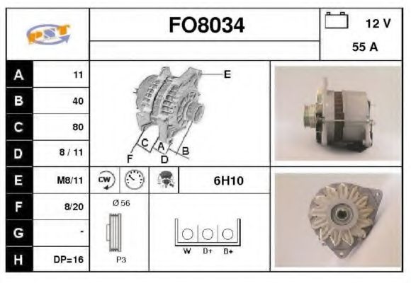 FO8034 SNRA Alternator