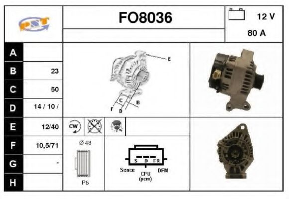 FO8036 SNRA Alternator