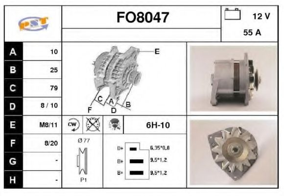 FO8047 SNRA Alternator Alternator