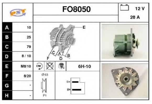 FO8050 SNRA Alternator