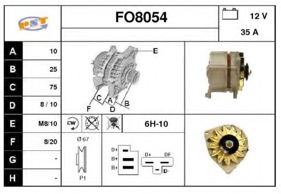 FO8054 SNRA Alternator