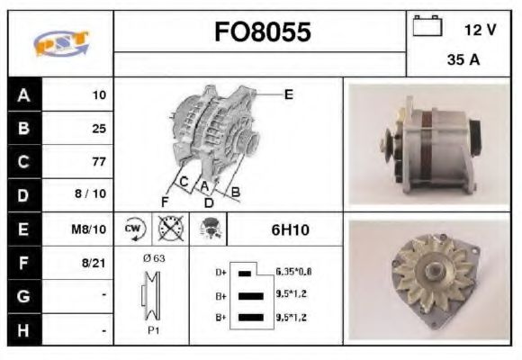 FO8055 SNRA Alternator Alternator