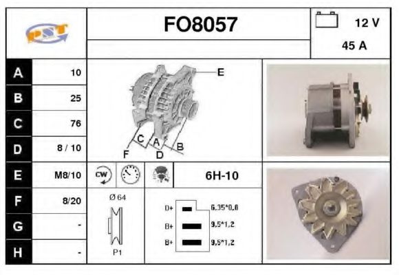 FO8057 SNRA Alternator