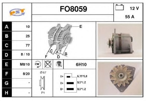 FO8059 SNRA Alternator Alternator